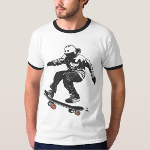 Camiseta Gráfica de Skate Jump – Streetwear Urbano