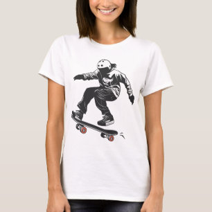 Camiseta Gráfica de Skate Jump – Streetwear Urbano