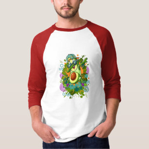 Camiseta Gráfica de Streetwear com Abacate Esfriad