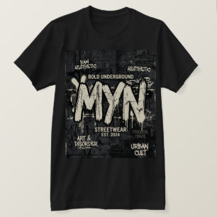 Camiseta Gráfica de Streetwear Subterrâneo MYN