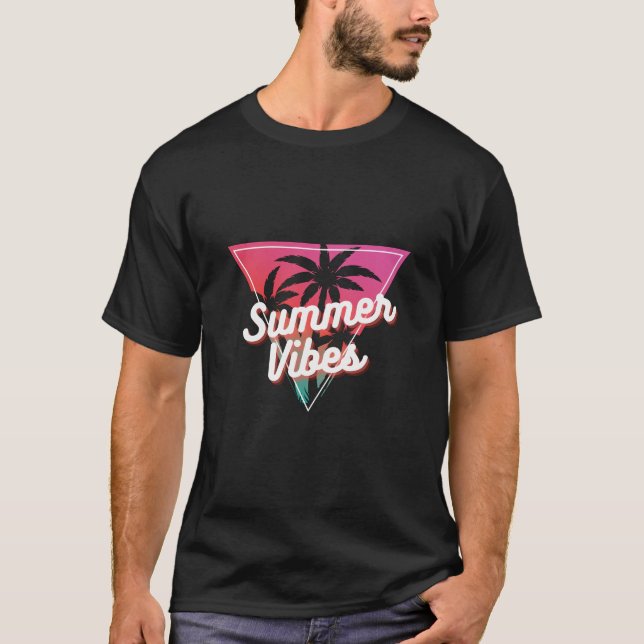Camiseta Gráfica de Summer Vibes - Trendy Tropical (Frente)