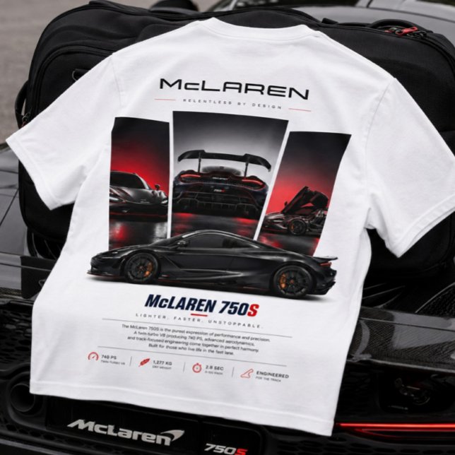 Camiseta gráfica de supercarro (McLaren 750S Supercar )