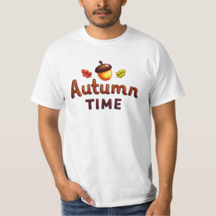 Camiseta Gráfica de Tempo de Outono Aconchegante –