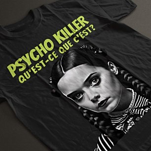 Camiseta Gráfica de Texto Francês Noir de Filme Gó