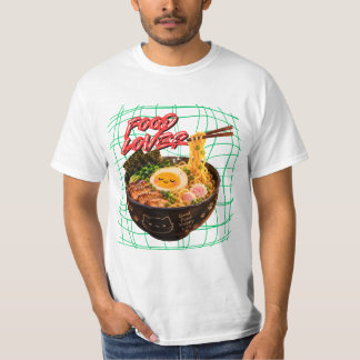 Camiseta Gráfica de Tigela de Macarrão Ramen