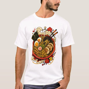 Camiseta Gráfica de Tigela de Ramen