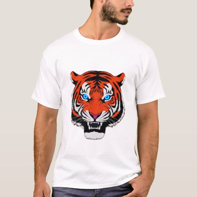 Camiseta Gráfica de Tigre Negrito - Na moda (Frente)
