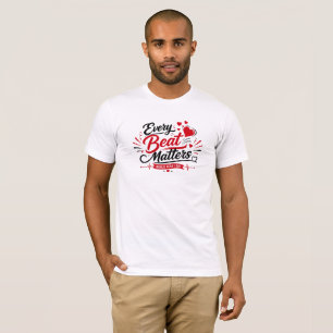 Camiseta Gráfica de Tipografia Coração Forte para