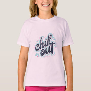 Camiseta Gráfica de Tipografia Retro para Meninas
