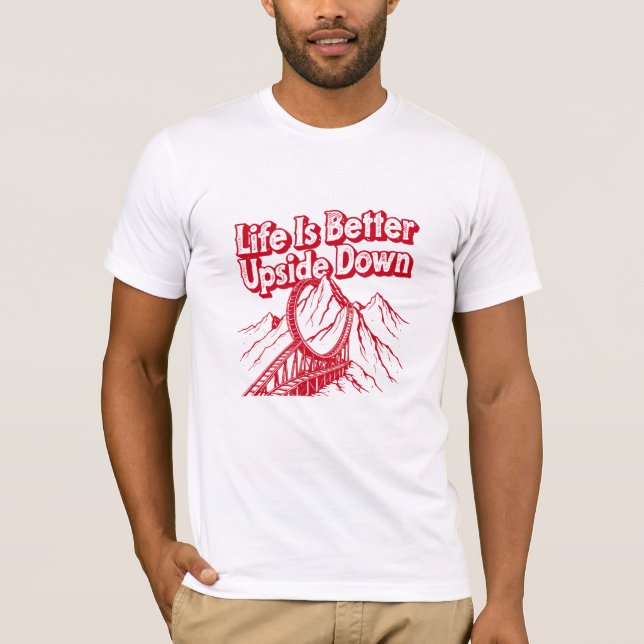 Camiseta Gráfica de Tipografia Vida de Cabeça para (Frente)