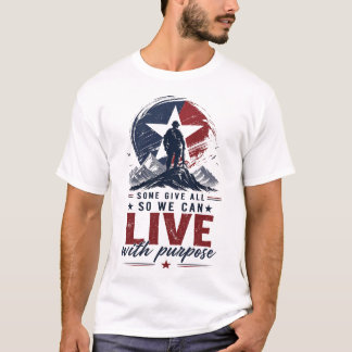 Camiseta Gráfica de Tributo Patriótico Estilo Amer