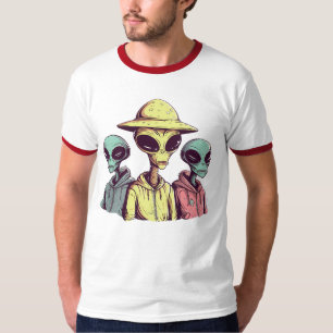 Camiseta Gráfica de Trio de Alien Legal – Rua OVNI