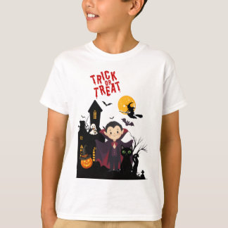 Camiseta Gráfica de Vampiro fofo de Halloween para