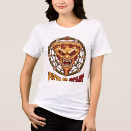 Camiseta Gráfica de Verão de Terror 'Pizza É Assus