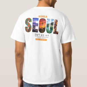 Camiseta Gráfica de Viagem Vintage de Seul Coreia
