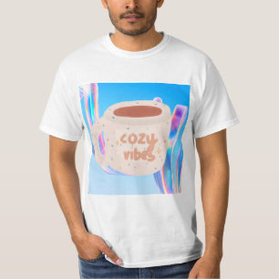Camiseta gráfica de vibrações aconchegantes