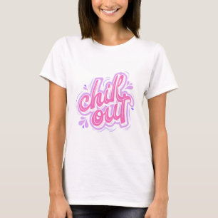 camiseta gráfica de vibrações de férias relaxadas.