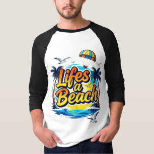 Camiseta Gráfica de Vibrações Divertidas de Verão