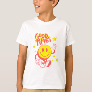 Camiseta gráfica de vibrações positivas em boa hor