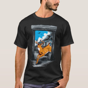 Camiseta gráfica dinâmica de cavalo galopando libe