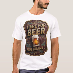 Camiseta Gráfica Divertida AQUI PARA CERVEJA NÃO P