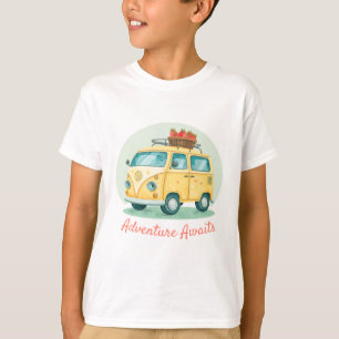 Camiseta Gráfica Divertida de Aventura ao Ar Livre