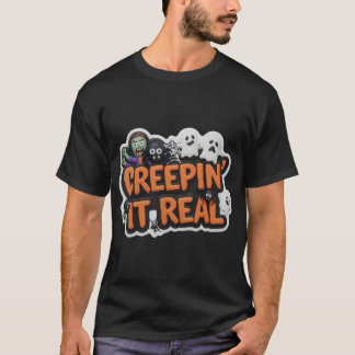 Camiseta Gráfica divertida de Halloween com fantasmas zumbi