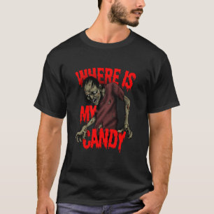 Camiseta Gráfica Divertida de Zumbi para Homens no