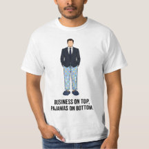 Camiseta Gráfica Divertida "Negócios no Topo" para