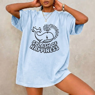 Camiseta Gráfica Divertida para Banheiro de Crianç