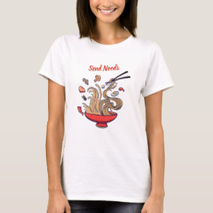 Camiseta Gráfica Divertida 'Send Noods'