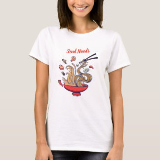 Camiseta Gráfica Divertida 'Send Noods'