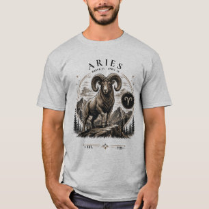Camiseta Gráfica do Carneiro do Zodíaco Áries