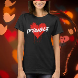Camiseta Gráfica do Coração Pingando Problema