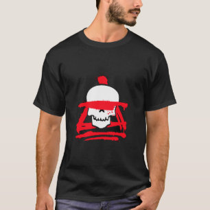 Camiseta Gráfica do Guerreiro Caveira Arte com Pin