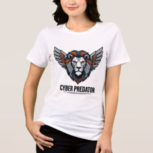 Camiseta Gráfica do Leão Mecânico Alado Predador C