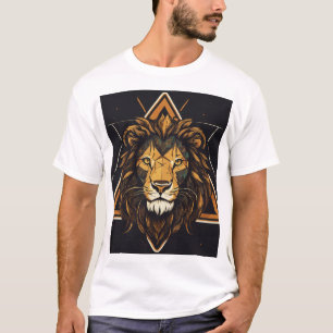Camiseta Gráfica do Leão Triângulo - Desi Negrito