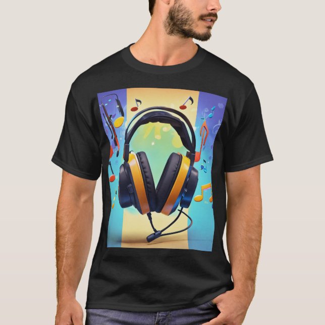 Camiseta Gráfica do Lover Musical - Design vibrant (Frente)