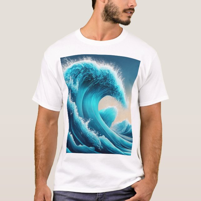 Camiseta Gráfica do Oceano Onda Música (Frente)