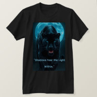 Camiseta Gráfica do Pantera Preta Néon Azul Elétri