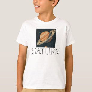 Camiseta Gráfica do Planeta Saturno