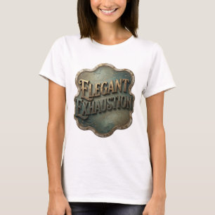 Camiseta Gráfica Dourada ATRATIVA EXAUSTÃO ELEGANT