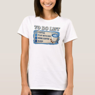 Camiseta Gráfica Dourada Esbelta CAFÉ BRINCADE COM