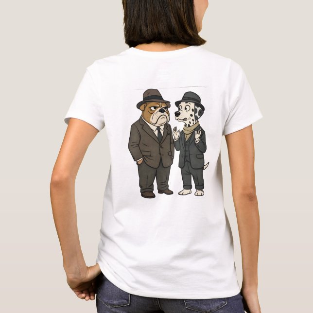 Camiseta gráfica dupla de detetive Benjamin button (Verso)