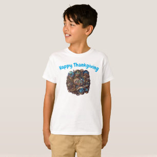 Camiseta Gráfica Dupla Kids Steampunk Feliz Dia de