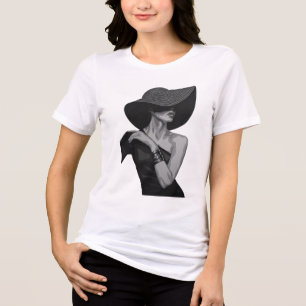Camiseta Gráfica Elegant Lady Moda