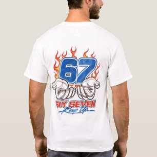 Camiseta gráfica engraçada de 67 Keep Up streetwea