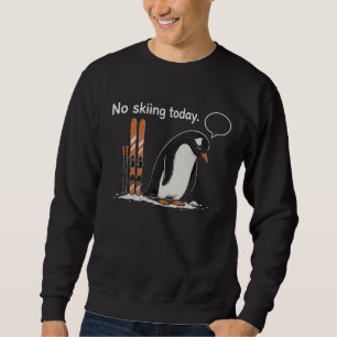Camiseta Gráfica Engraçada de Pinguim Esquiador In
