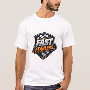 Camiseta Gráfica Escudo de Corrida Rápida e Destem