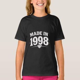 Camiseta Gráfica Feita em 1998 Camisa de Anivers